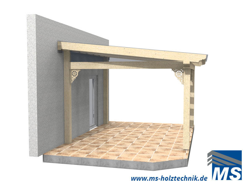Terrassendach Bausatz TD04 03 - MS Holztechnik - Mathias Schmidt